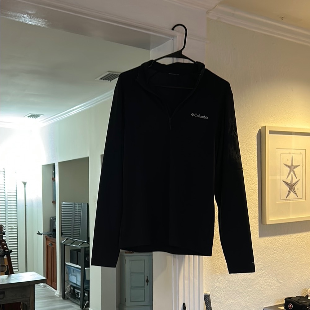 Columbia Black Long Sleeve Pullover quarter zip
